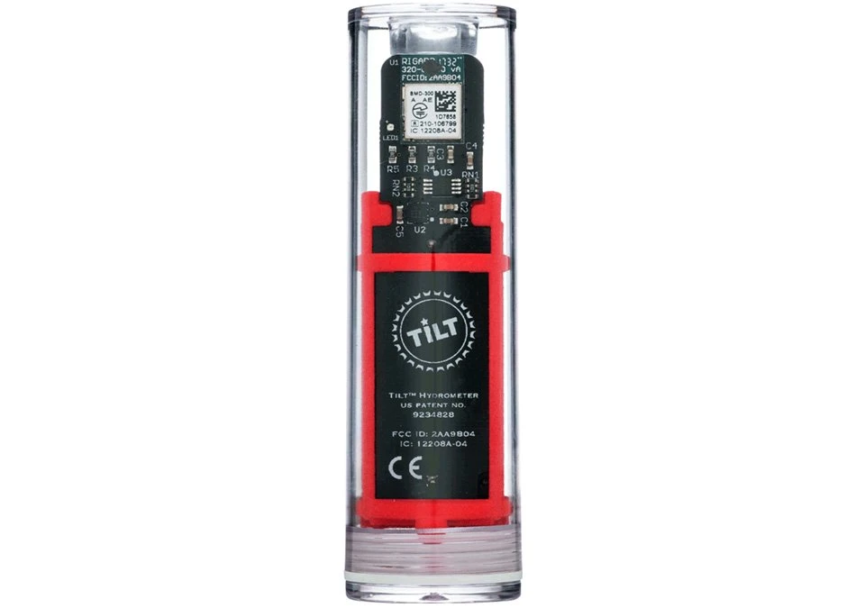 Tilt Hydrometer and Thermometer - Red