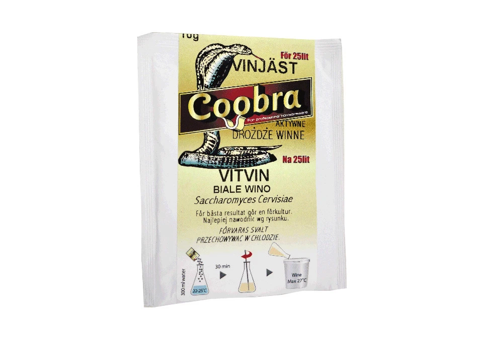 Coobra Wine Yeast White Wine 10g 25L