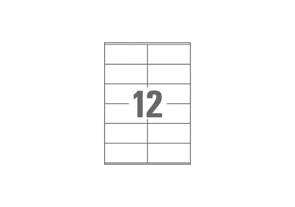 Multi-purpose labels 105x48mm 1200-pack